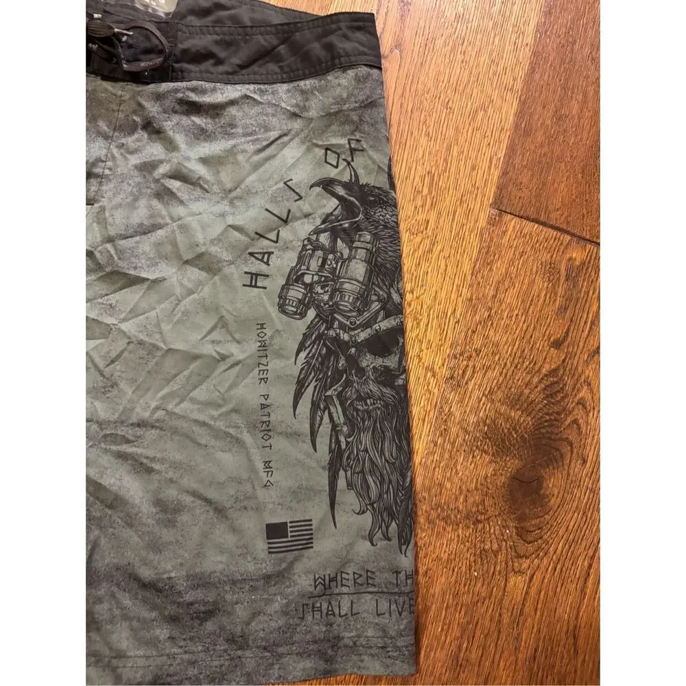 Howitzer halls of Valhalla veteran military board shorts 34
